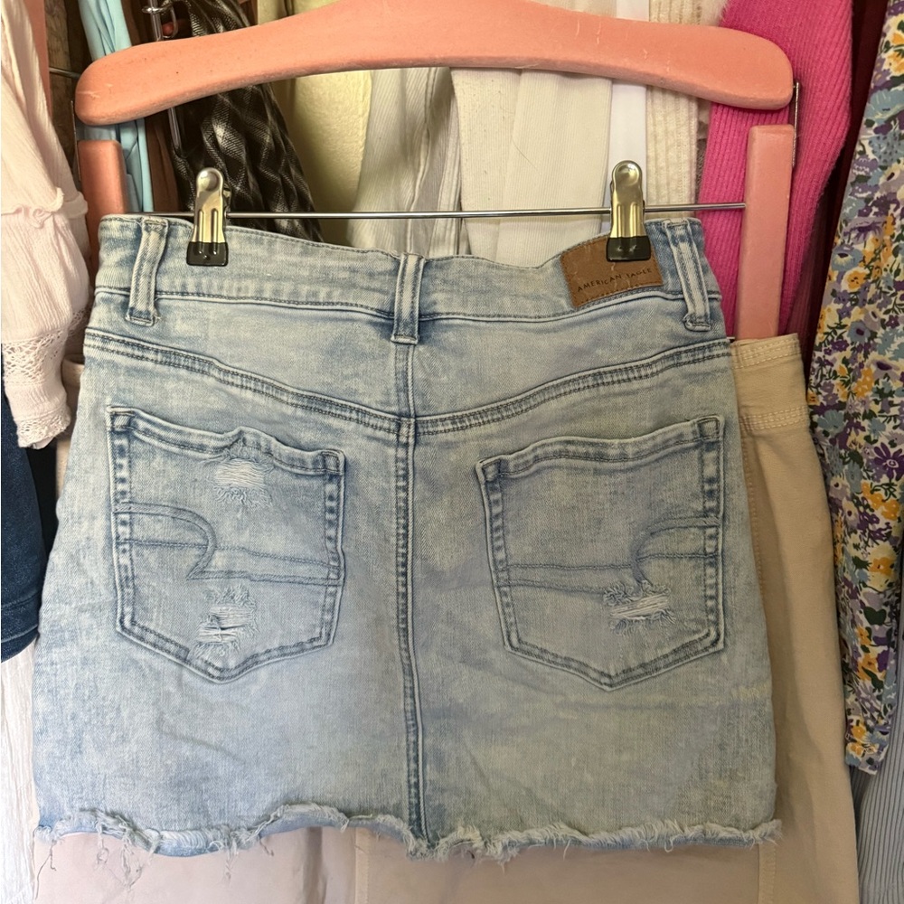 American Eagle Outfitters Blue Mini Skirt Casual